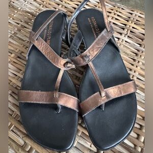 Donald J. Pliner Black and Copper Sandals
